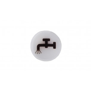 Soczewka przycisku 22mm płaska biała z symbolem PLYN M22XDLWX16 218314
