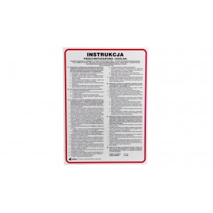 Tabliczka ostrzegawcza PCV |Instrukcja przeciwpożarowa ogólna| IP02|P