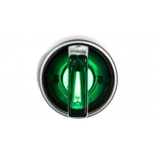 Przełącznik 3poł. zielony 2Z podświetlany 230V AC pierścień niklowany ST22P3L.Z20LED230AC