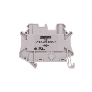 Złączka szynowa elementów kontrolnych 2przewodowa 2,5mm2 szara UT 2,5MTDDIO|LR 3064137 |50szt.|