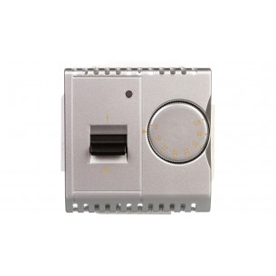 Simon Basic Regulator temperatury z czujnikiem wewnętrznym 16A 230V srebrny mat BMRT10w.02|43