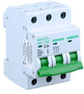 Wyłącznik nadmiarowoprądowy,6kA,B,3-pola,16A GACIA SB6L B 3P 16A