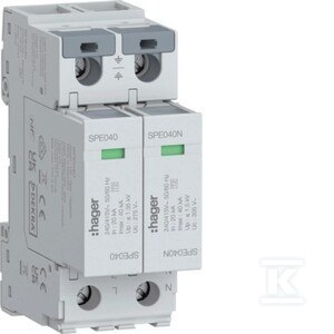 SPD OGR. PRZEP. T2 2P 2+0 TN-S IN40KA